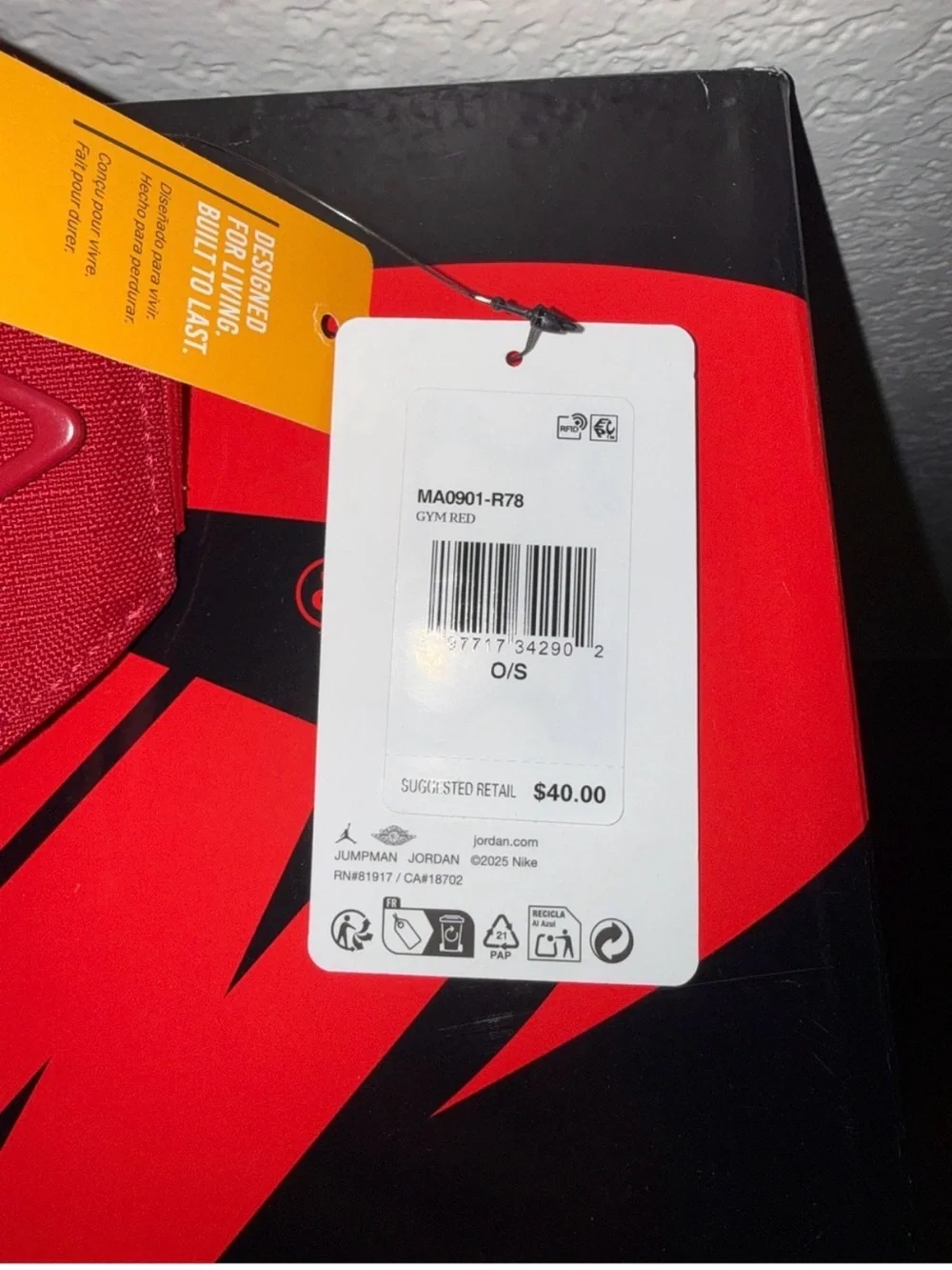 Jordan Red Waist Pack Belt Bag